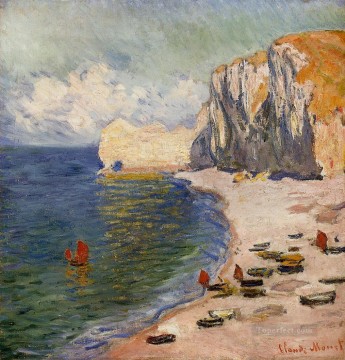  Beach Art - The Beach and the Falaise d Amont Claude Monet